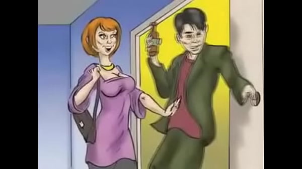 Kreskówka Mały chłopiec Babcia Anal